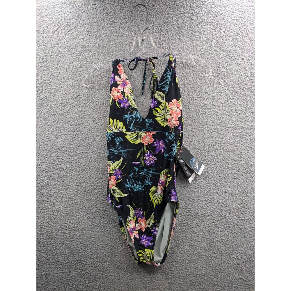 *NEW* Speedo Women's Swimsuit One Piece V-Neck Halter Contemporary Cut sz 10